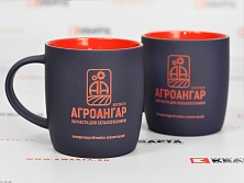 Лазерная гравировка логотипа на кружках для "АГРОАНГАР"
