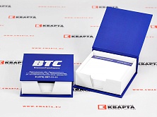 Блоки для записей (кубарики) в твердой обложке с логотипом для "BTC"