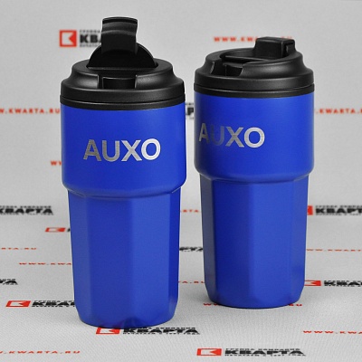 Термостаканы с лазерной гравировкой логотипа для "AUXO"