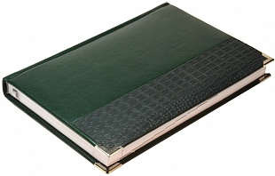 Ежедневник недатированный А5, Sevilia, зеленый, комбинированный, уголки