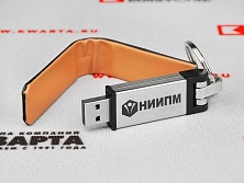 Флешка Flip Up с лазерной гравировкой логотипа для "НИИПМ"