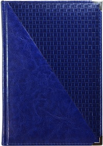 Ежедневник недатированный А5, Rich, синий, комбинированный, уголки