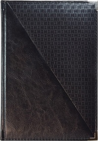 Ежедневник недатированный А5, Rich, черный, комбинированный, уголки