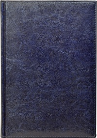 Ежедневник недатированный А5, Rich, синий темно, сер.обрез