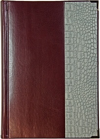 Ежедневник недатированный А5, Sevilia, бордовый, комбинированный, уголки