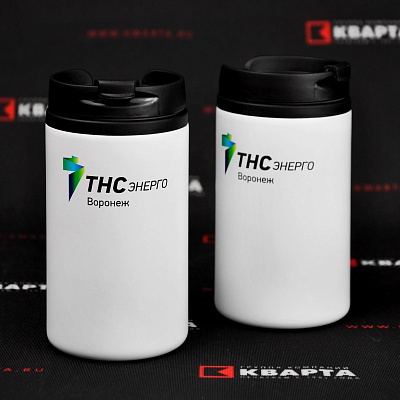 Термостаканы Canella с УФ-печатью логотипа для "ТНС"