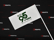 Бумажные флажки на палочке с логотипом для "ВГЛТУ"