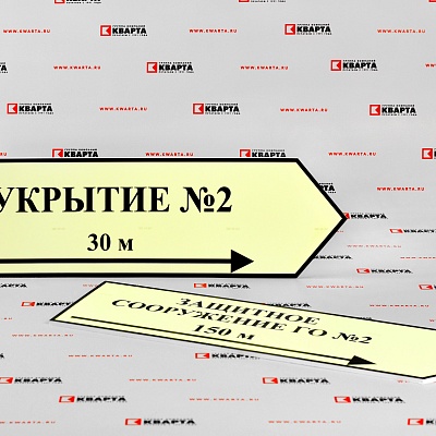Информационные таблички с накаткой светонакопительной плёнки