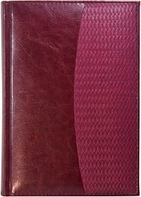 Ежедневник недатированный А5, Rich, бордовый, комбинированный