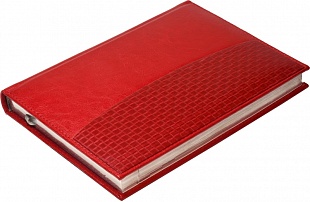Ежедневник недатированный А5, Rich, красный, комбинированный